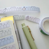 Track your days with this minimalist Mood Tracker Memo Tape designed for planners, journaling, and everyday reflection. The simple and functional layout makes it easy to record moods, habits, or daily feelings while keeping your spreads clean and organized.

Perfect for Hobonichi Weeks, planners, bullet journals, and notebooks, this compact design pairs beautifully with any stationery aesthetic.

˚ʚ♡ɞ˚ Product Specifications:
☆ Size: 15mm x 5m
☆ Mood tracker design
☆ Great for planners and journaling
☆ Mini