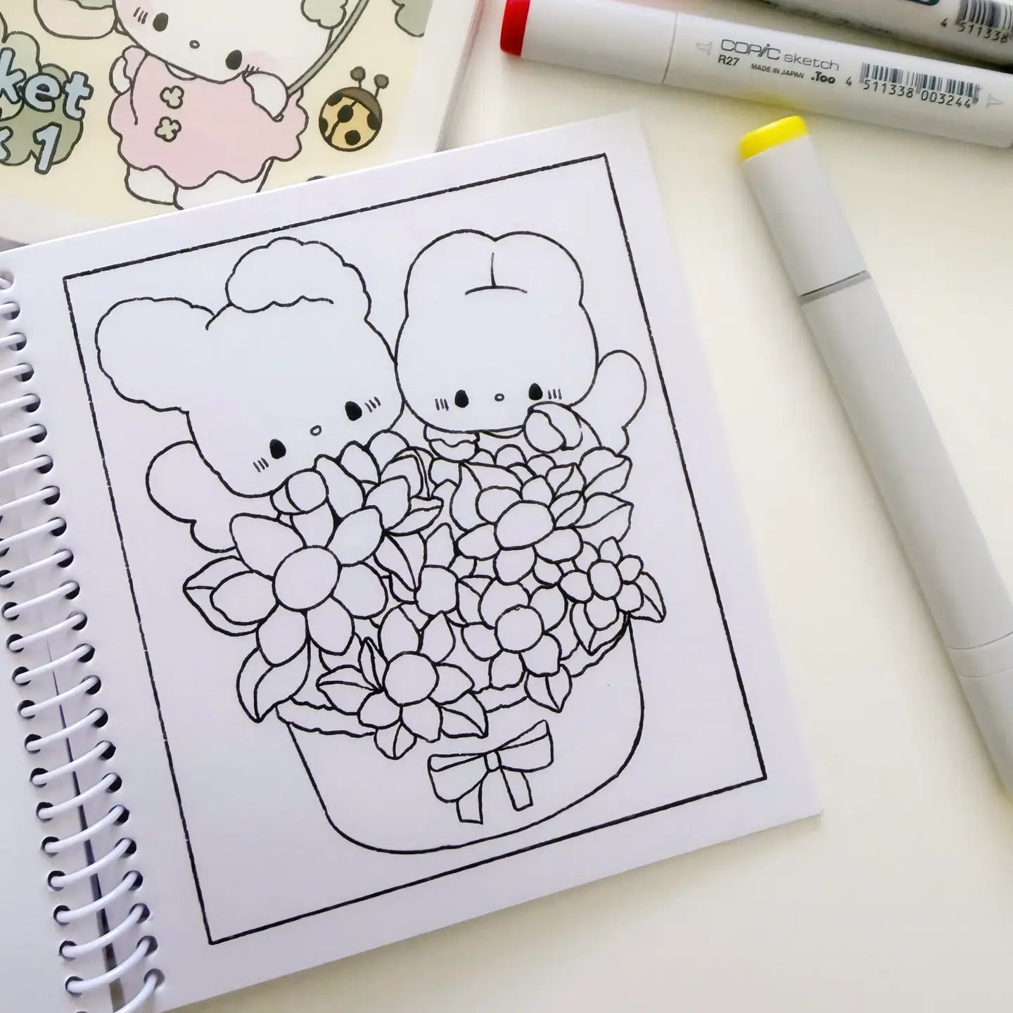 Cozy Creativity Anywhere with the Atelier by Jo Pocket Coloring Book! ✨

Bring Cotton and Pluto along on your everyday adventures with this adorable Pocket Coloring Book featuring simple and cozy Atelier by Jo character pages! Filled with 20 original illustrations in a compact 4 x 5 inch format, this spiral-bound mini coloring book is designed for relaxing, stress-free coloring anytime and anywhere.

Featuring sweet character moments, cute everyday scenes, and easy-to-color designs, this collection is perfe
