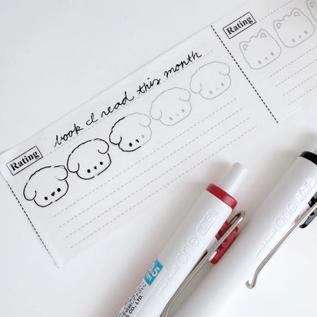 Writable washi tapes are here! Use them to efficiently and easily set up your journal spreads for daily tracking, to-dos, important memos, and more!

Product details:

45 mm x 7m
Writable with pencil, pen, fountain pen, coloring pencil, and alcohol based marker
Please note that pen ink will take a moment to dry
Washi Tape material, no backing to peel off
