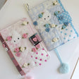 Elevate your journaling experience with these soft and cozy journal covers, designed to protect and personalize your daily diary. Each cover features beautiful blue and pink patterned fabric with thoughtfully sewn details and a secure metal button clasp to keep your pages safe. Includes matching ribbon bookmarks for easy navigation. Available in both A5 and A6 sizes to fit your preferred journal dimensions. The perfect companion for your daily routine and creative practice.