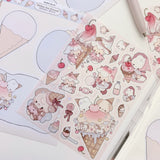Atelier by Jo Large Washi Sticker Sheet - Milky Ice Cream

Introducing larger stickers to be the center of focus in your journal spreads! These detailed, illustrated stickers will add a cozy flair to any journal.