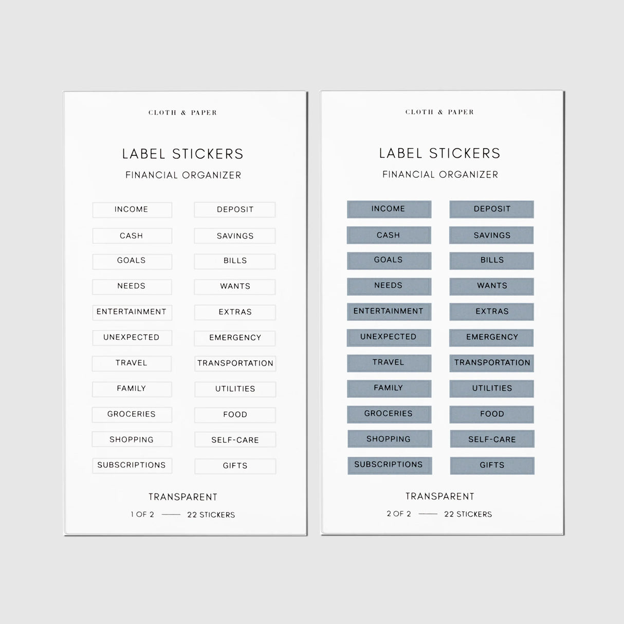 Clear Label Stickers | Financial