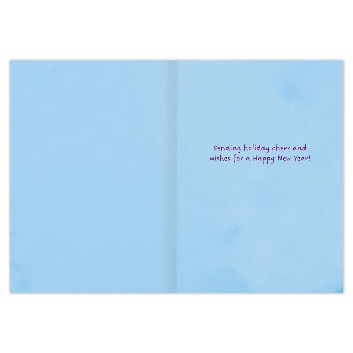 Inside Verse: Sending holiday cheer and wishes for a Happy New Year!

• Size: A6, 4.6" x 6.4"
• Pre-priced
• Paired with a Brown Kraft envelope
• Printed in the USA on high-quality recycled post-consumer waste paper

About the Artist: Joy Laforme is an artist and illustrator living in New Jersey. Working primarily in digital media, she is inspired most by color, light, and the tiny and beautiful details of everyday life.