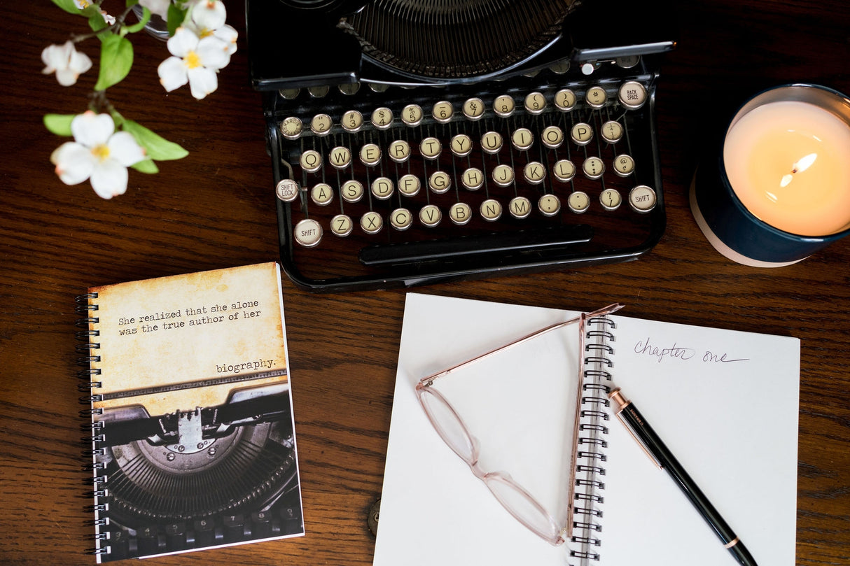 Author of Her Biography Inspirational 5 X 7 Handmade Notebook