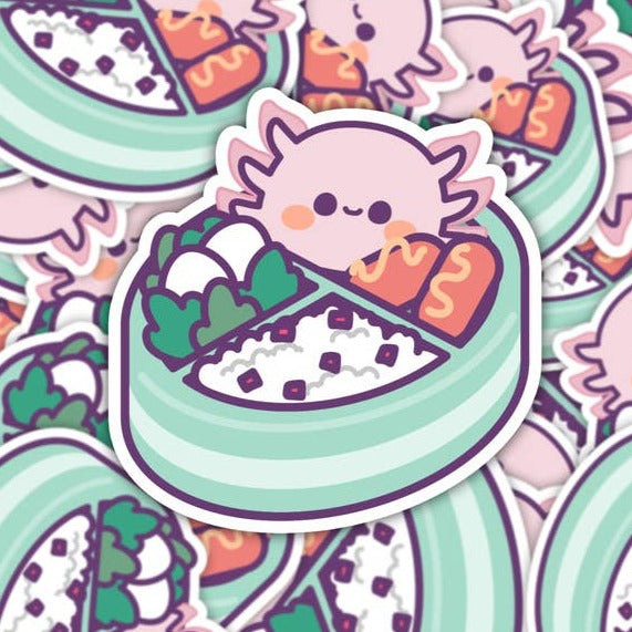 Axolotl Bento Box Vinyl Sticker