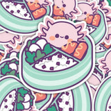 Axolotl Bento Box Vinyl Sticker
