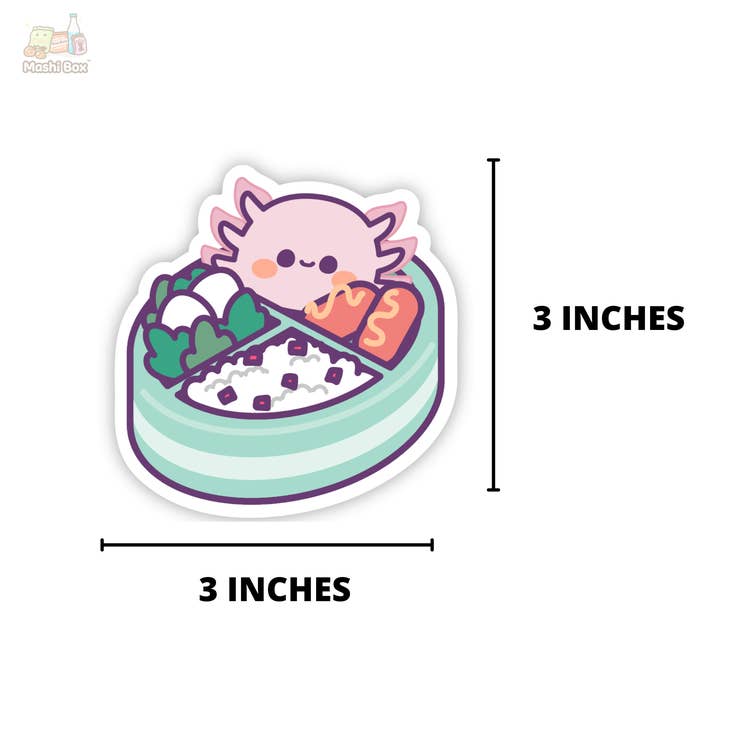 Axolotl Bento Box Vinyl Sticker