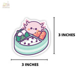 Axolotl Bento Box Vinyl Sticker