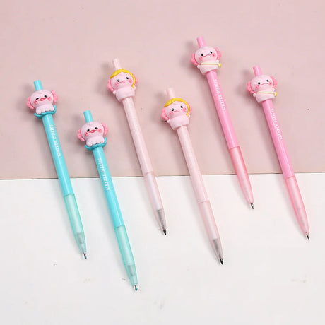 These cute axolotl gel pens are perfect for planning, for work, home, desk or for school. They will be a beautiful addition to your pen collection!


• 0.5mm Gel Ink
• Black Ink
• Writes very smoothly
• Measures approx. 6" - 7"
• Includes 1 pen, we will send one random color/design