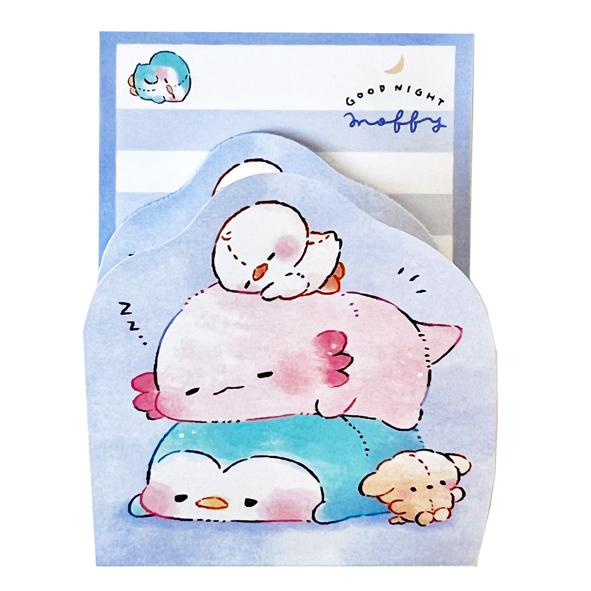 Axolotl Penguin Nap Time Tuttsumi Mini Notepad