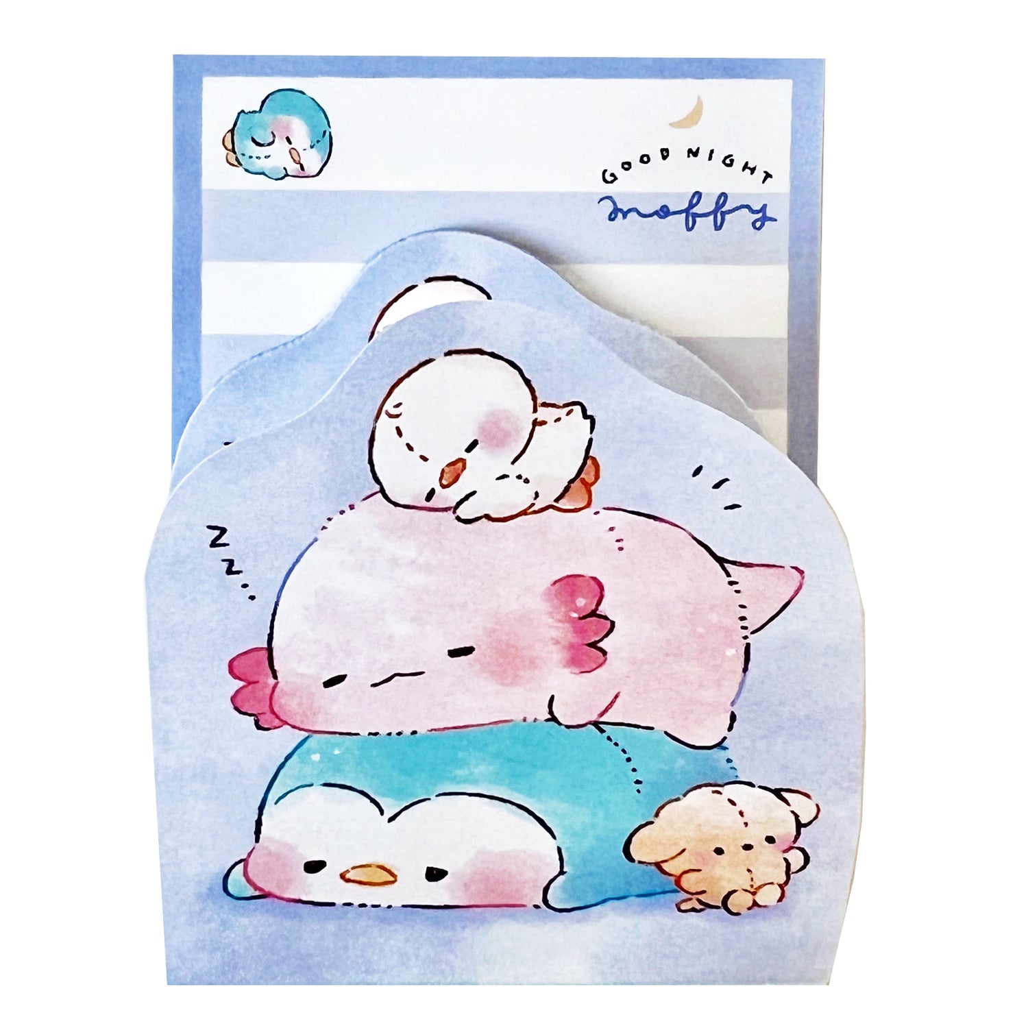 Axolotl Penguin Nap Time Tuttsumi Mini Notepad