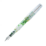 BENU Cocktail Hour Fountain Pen - Mojito

Inspired by the classic Mojito cocktail, this pen combines a transparent acrylic body with silver, green, and golden sparkling particles in a lively faceted design that beautifully interacts with light. The diamond-cut inspired surface creates depth, reflections, and movement across the material, giving the pen a fresh, glass-like appearance reminiscent of ice, lime, and sparkling summer cocktails. Bright, energetic, and refreshing, Mojito brings a playful yet sophi