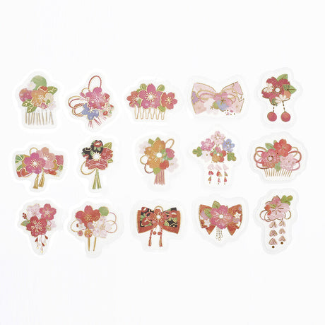 BGM Cherry Blossom Red Scarlet Hair Accessories Flake Sticker