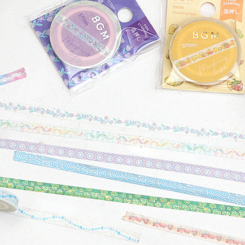 Blue Pearl Slim Washi Tape
