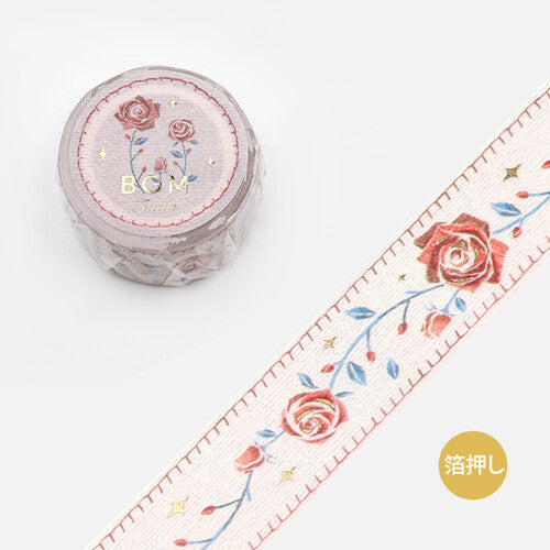 Embroidered Ribbon Rose Washi Tape