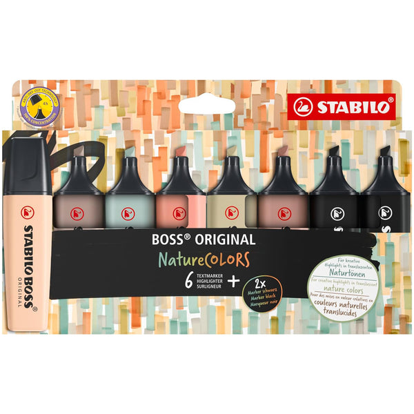 STABILO Highlighter NatureCOLORS - Pack of 8