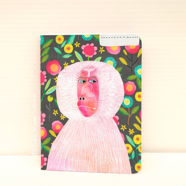 Baboon Floral Notebook A5