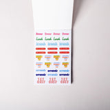 Stickers designed especially for your planner! This planner sticker book comes with 40 pages of colorful stickers to help you organize, decorate, and highlight every important moment. An elastic band closure keeps everything neat and tidy, so your stickers stay put and ready to use.