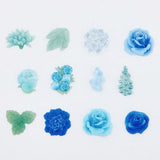 Rose Bouquet Blue Masking Roll Sticker Bande Washi Tape (150 pieces)