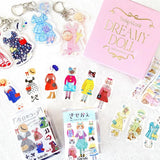 BANDE's popular patterns is back in print! A series where you can enjoy 'today's outfits' by combining designs.
We offer retro-chic outfits reminiscent of the lady you admire who lived true to herself in old movies. If you stick it along the borders of your notebook or notebook, you can create a decoration that will make you smile.