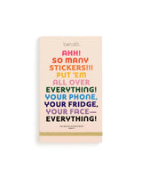 We’ve done it again! And by “it” we mean we made another sticker book, of course. This one is full of colorful stickers designed by us and some of our really cool artist friends. They're great for planners, phones, and faces and for the first time ever, all 700+ (yeah, you read that right) are arranged by color.