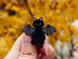 Bat Vampire Kitty Enamel Pin