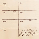Shimaenaga Weekly Calendar Beverly Irodori Stamp
