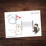 A cute stamp that can be used with masking tape [Maste no Aibo]
The very popular Japanese long-tailed tit is here!
When you stick masking tape on it, it looks like it's holding a flag on a tree stump.

You can use the masking tape you have at home in a cute way.
Anyone can decorate their diary or notebook cutely.
