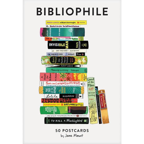 Brimming with an abundance of bookish delights, these 50 postcards feature book stacks, literary icons, libraries, authors, and more! Designed to look like a book with touches of foil, the keepsake box will be a treasured gift for literary lovers.