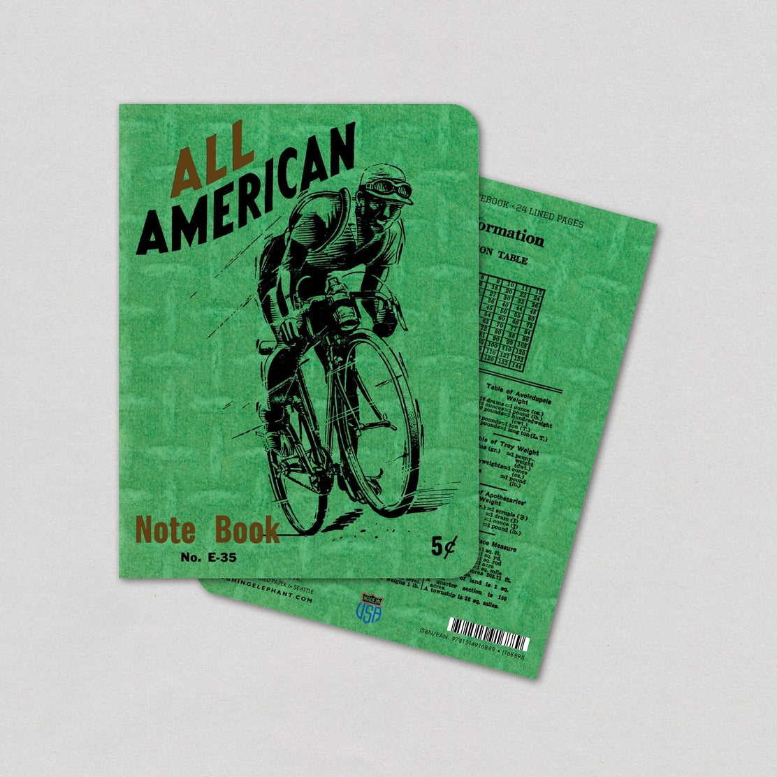 Cuaderno de notas americano del ciclista