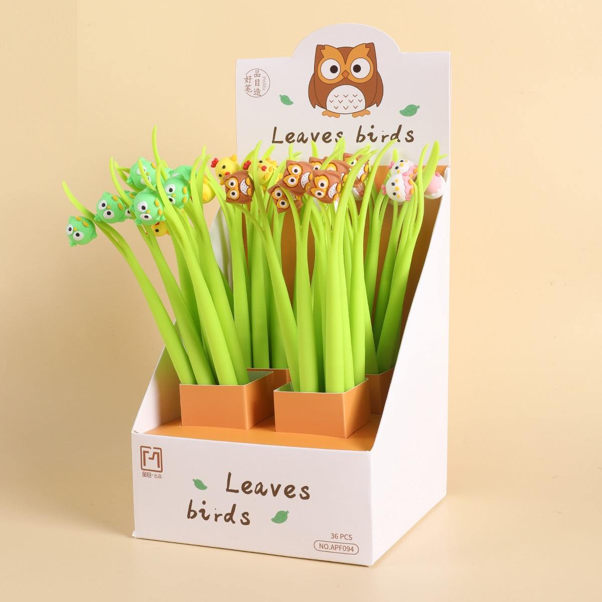 Bird & Owl Wiggle Gel Pen 0.5mm Black Ink