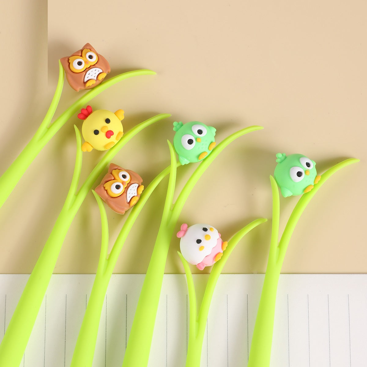 Bird & Owl Wiggle Gel Pen 0.5mm Black Ink