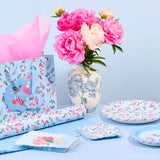 Birds in Cherry Tree Large Horizontal Gift Bag with Tissue Paper