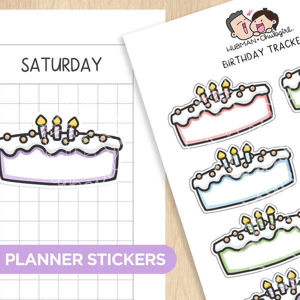 Birthday Tracker Planner Stickers