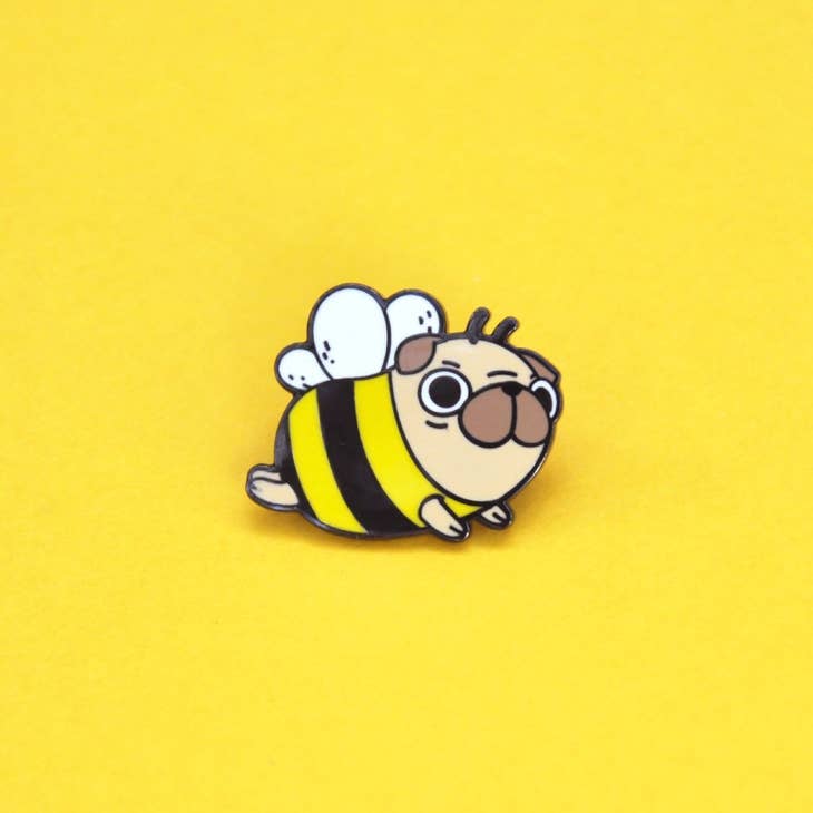 Pug Bee Enamel Pin