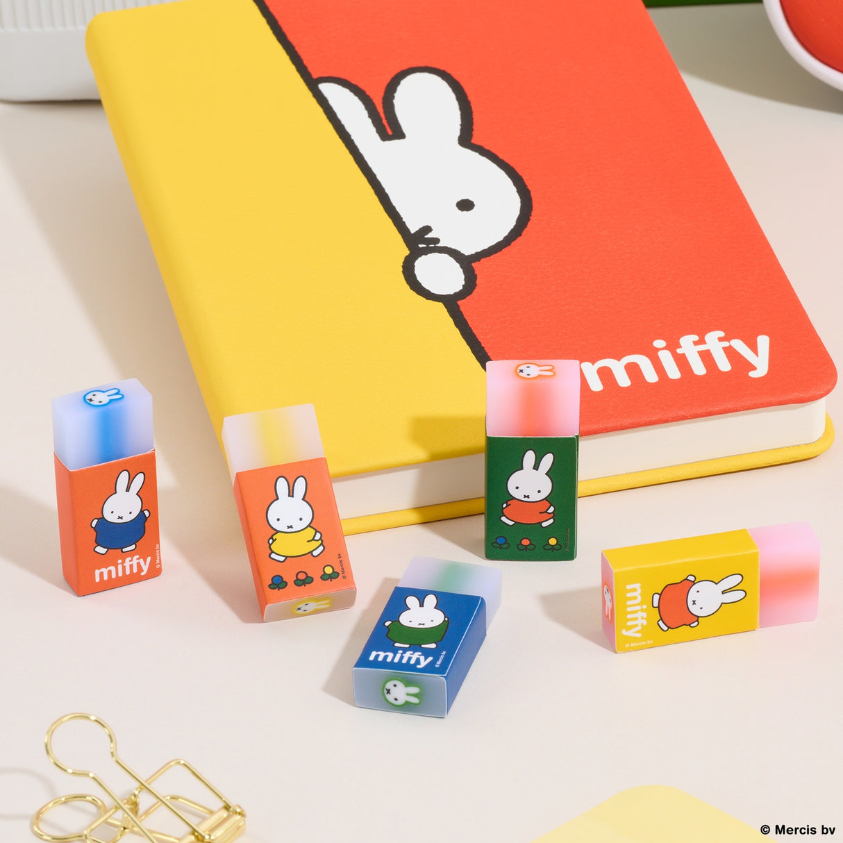 Block Eraser Set Classic Miffy 5 Erasers in Paper