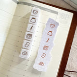 This button stamp captures Bear's favorite things!!

Fountain pens, inks, happy mail, planners, and clips!!

Our stamps add a sweet and cute touch to your planner or journal. Add them in your journaling, planning, and memory keeping spreads!

Stamped image is approximately 0.8cm wide.