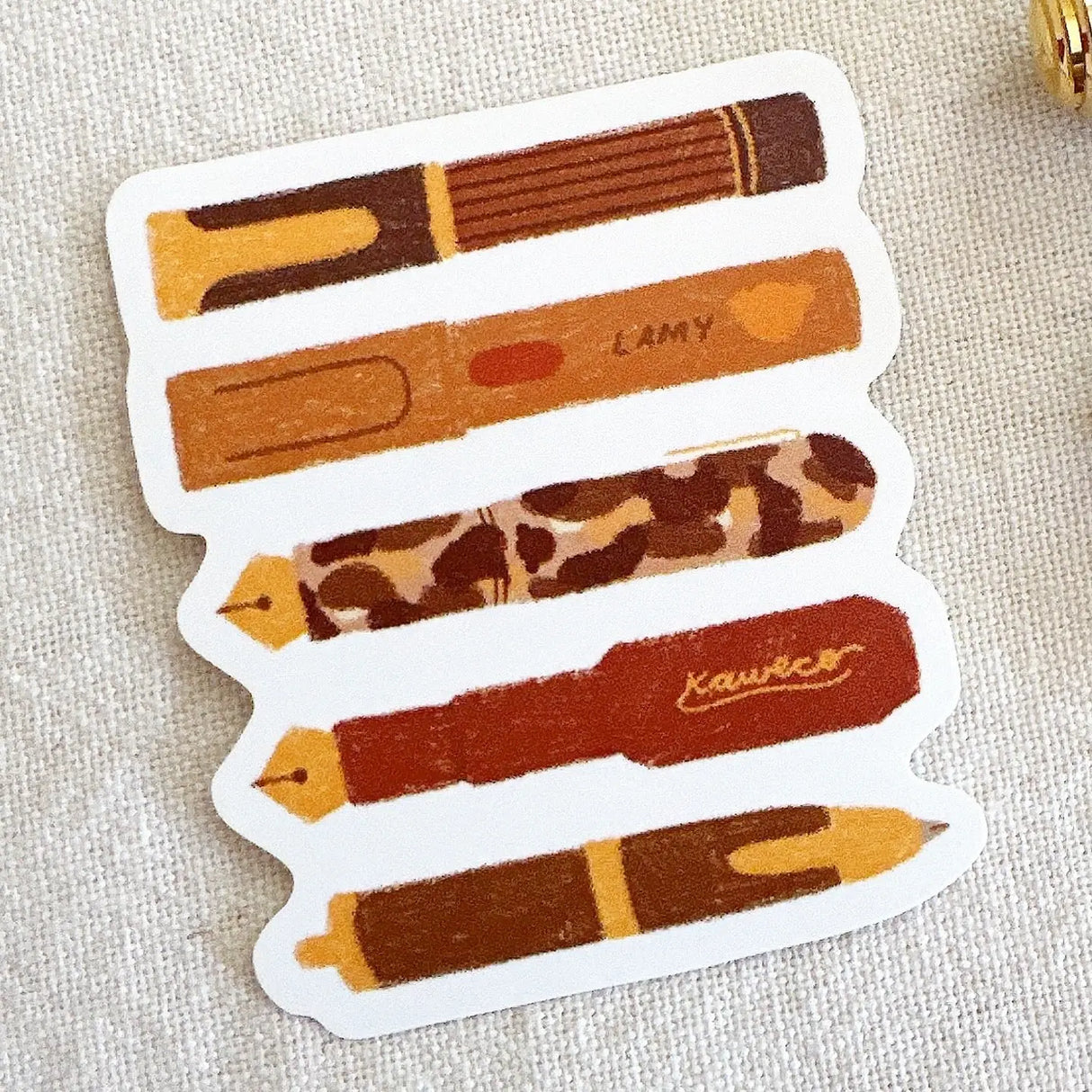 Bloom Paper Studio Die Cut Sticker - Bear's Pen Stack

These are a few of Bear's favorite pens that are currently inked! With brown ink of course! made with:

premium matte sticker paper
weatherproof - 2.4"x2.3"

Note: Colors on screen may appear slightly different on paper. By purchasing, you have acknowledged reading this disclaimer.

Includes 1 Sticker