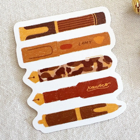 Bloom Paper Studio Die Cut Sticker - Bear's Pen Stack

These are a few of Bear's favorite pens that are currently inked! With brown ink of course! made with:

premium matte sticker paper
weatherproof - 2.4"x2.3"

Note: Colors on screen may appear slightly different on paper. By purchasing, you have acknowledged reading this disclaimer.

Includes 1 Sticker