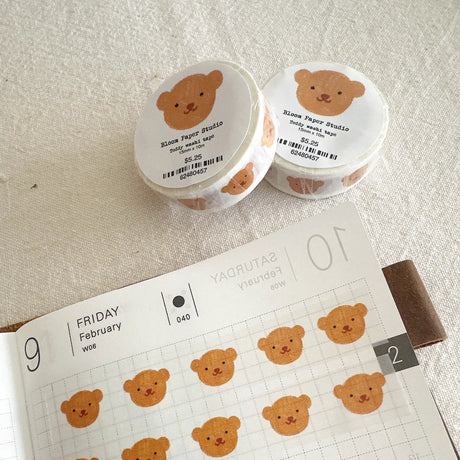 Bloom Paper Studio Washi Tape - Teddy

This tape has Bear on repeat! He's a busy busy bear.

made with:
- washi paper
-15mm x 10m

Note: Colors on screen may appear slightly different on paper. By purchasing, you have acknowledged reading this disclaimer.