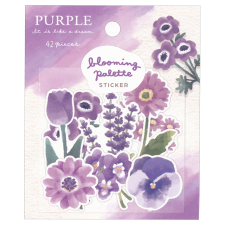 Blooming Palette Flake Sticker Purple