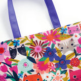 Our new Blooming Cats reusable shopping bag features illustrations of adorable cats among blooming flowers while being stylish and eco-friendly. The bag is also spacious and roomy, with plenty of space to hold all your essentials. It's also lightweight and easy to carry, making it perfect for everyday use. This unique shopping bag is a great way to show off your style while also doing your part for the environment.