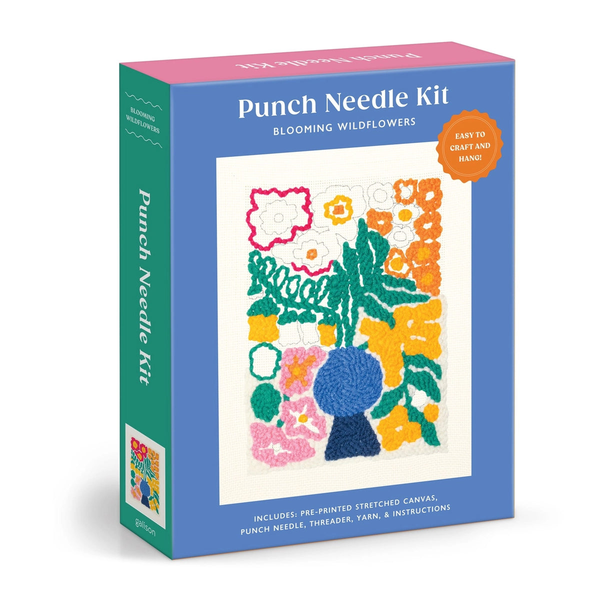 Master the meditative craft of punch needle with this comprehensive kit featuring Liv Lee's vibrant wildflower designs. This all-inclusive set contains everything needed to create textured, dimensional artwork—from pre-printed fabric and specialized punch needle tool to premium embroidery threads in carefully curated color palettes. Ideal for both beginners and experienced fiber artists, the kit guides you through creating stunning botanical pieces that showcase natural beauty through tactile craftsmanship.