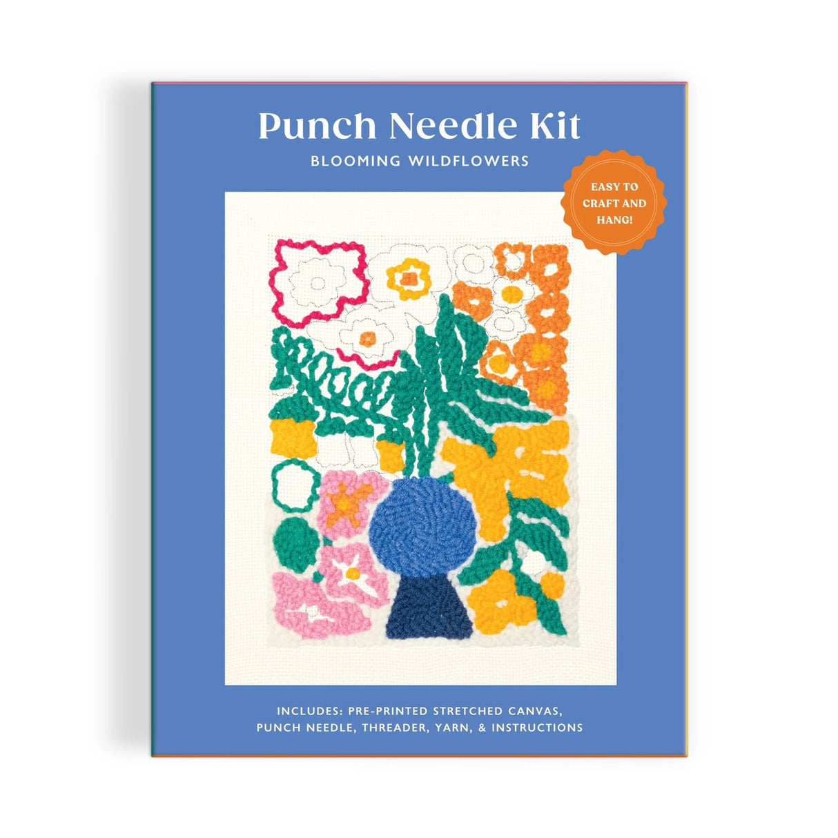 Master the meditative craft of punch needle with this comprehensive kit featuring Liv Lee's vibrant wildflower designs. This all-inclusive set contains everything needed to create textured, dimensional artwork—from pre-printed fabric and specialized punch needle tool to premium embroidery threads in carefully curated color palettes. Ideal for both beginners and experienced fiber artists, the kit guides you through creating stunning botanical pieces that showcase natural beauty through tactile craftsmanship.