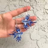 Blue Dragon Nudibranch Earrings (Acrylic)