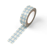 Keep the sweet summer vibes going all year long with our sky blue gingham washi tape. Personalize the pages of your journal, add some flare to a greeting card or even your phone case. Lightweight but durable and easy to tear, this perfectly pretty pattern will be a bright addition no matter the season.

Additional Details:
- 15 mm width
- 10 m length