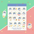 Here is where whimsical illustrations and delightful goodies come to life. Add a touch of artistry to your world.

Sticker sheer featuring artwork from Blue Bean Illustrations

Approximately 4.5in x 5.5in

Comes with one sticker sheet