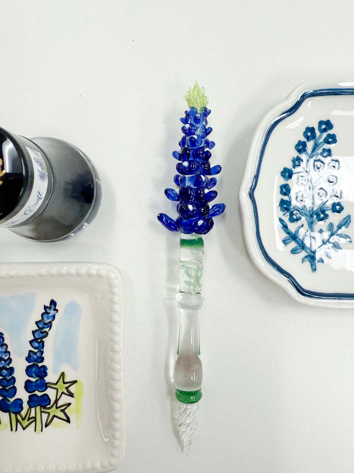 Bluebonnet Flower Glass Pen