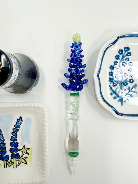 Bluebonnet Flower Glass Pen