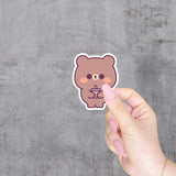 Boba Bear Waterproof Vinyl Sticker